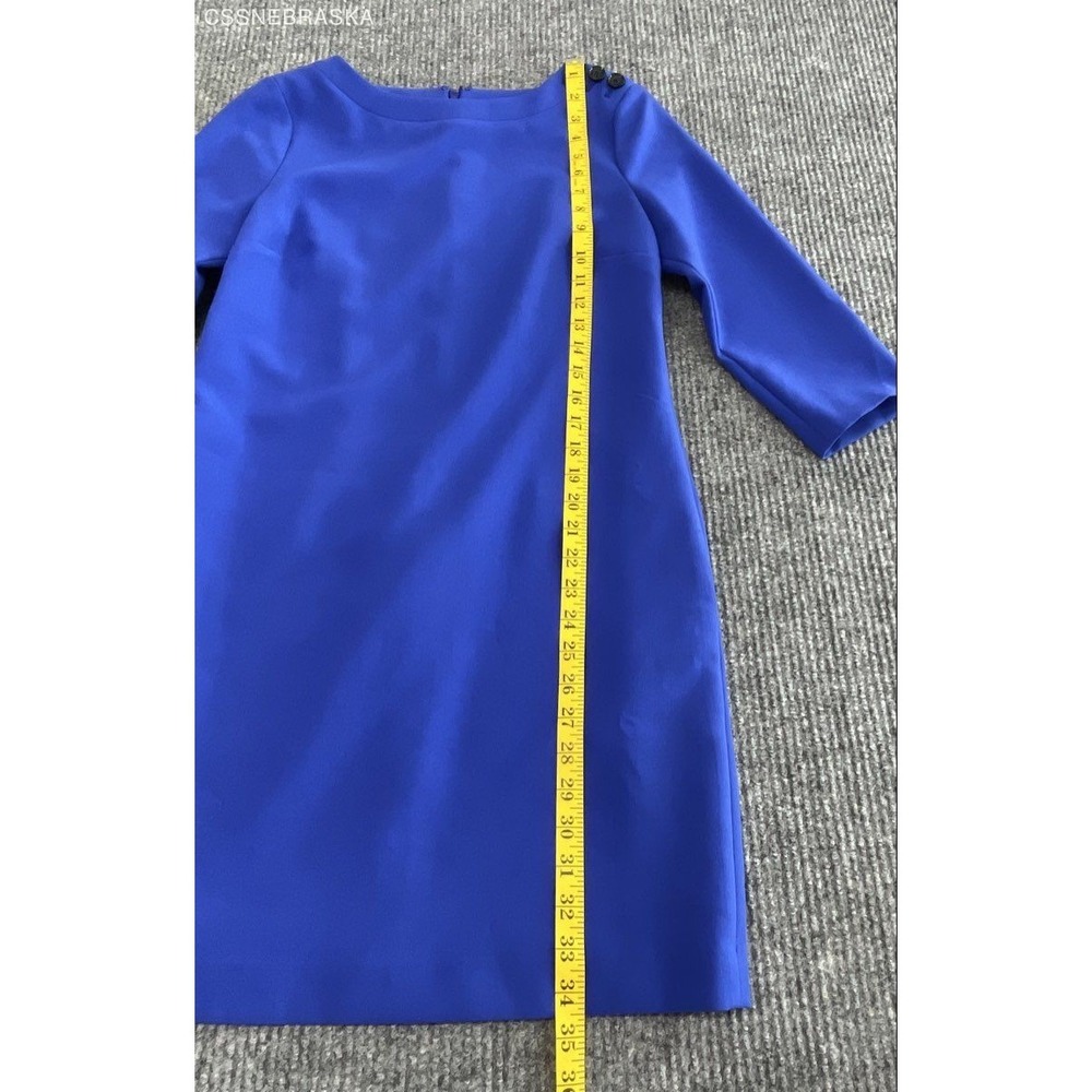 Banana Republic Women's Royal Blue Boat Neck Shoulder Button Dress Sz 2 - Picture 7 of 10